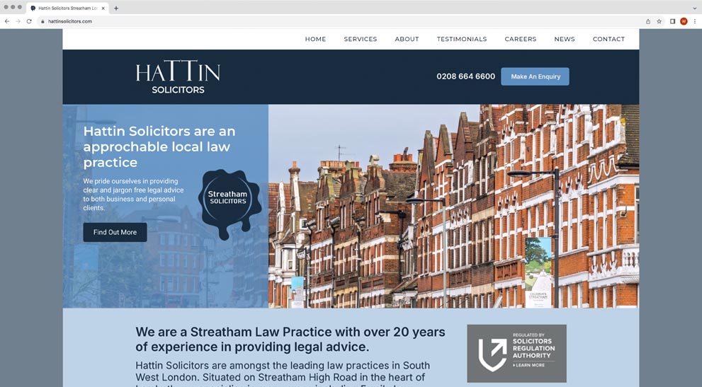 Hattin Solicitors - Website Design & SEO